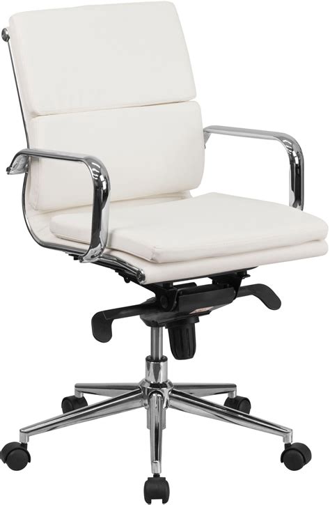 white executive swivel office chair  synchro tilt mechanism  renegade coleman furniture