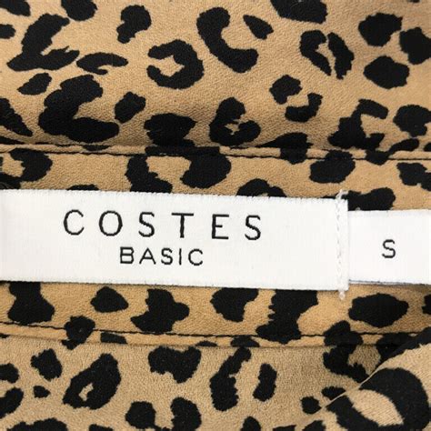 costes basic bluse groesse  beigemehrfarbigschwarz polyester leopard ebay