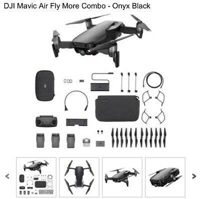 dji mavic air fly  combo onyx black quadcopter   sealed  ship quadcopter