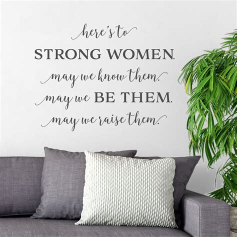 here s to strong women vinyl wall decal may we be them