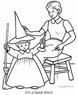 Coloring Halloween Pages Witch Good Printing Help Costume sketch template