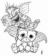 Gremlins Colouring Gizmo sketch template
