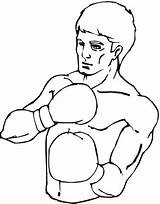 Boxing Bokser Boxer Kolorowanka Boxeo Colorear Kolorowanki Stampare Disegno Boxeador Gloves Karate Boxeur Pugilato sketch template