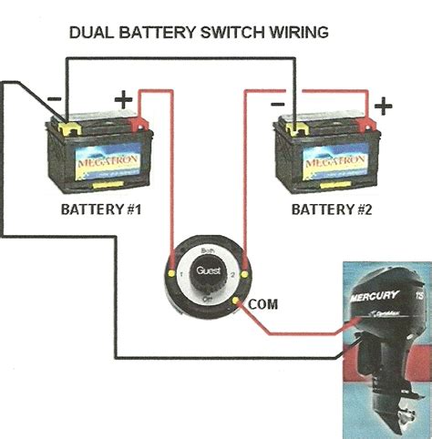 hooking   dual battery switch   mercury  stroke  hp power feeds   console
