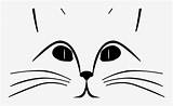 Ears Coloring Cat Drawing Freeuse Clip Outline Face Pngkit sketch template