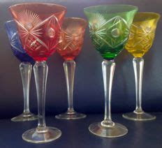 glasveiling catawiki wijnglazen gekleurd glas theeservies
