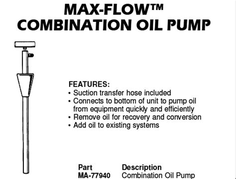 oil pump ma