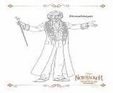 Nutcracker Coloring Pages Drosselmeyer Realms Four sketch template