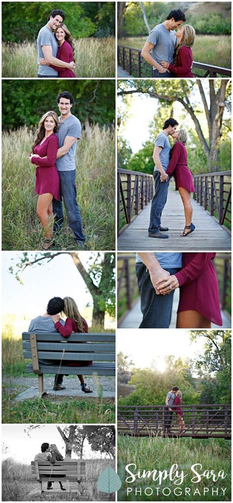 outdoor engagement photo session ideas and poses for couples grassy