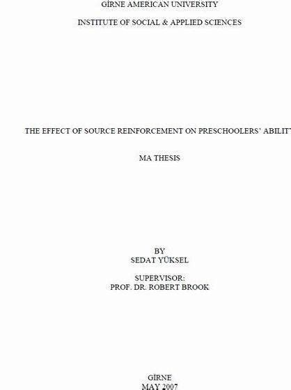 sample appendix page thesis proposal