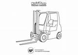 Forklift Coloring Pages Printable sketch template