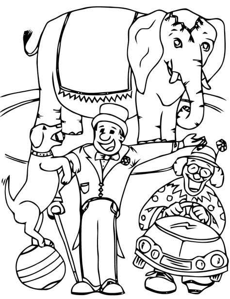 printable circus coloring pages