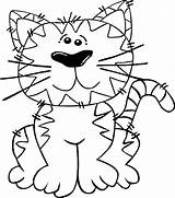 Coloring Cat Pages Clipart Clip Transparent sketch template
