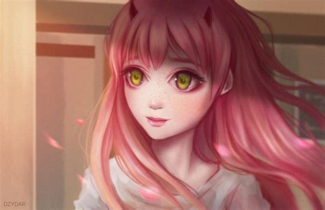 cute anime girl pink hairs red eyes wallpaperhd anime wallpapersk wallpapersimages