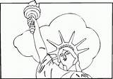 Coloring Liberty Statue Sheet Popular sketch template