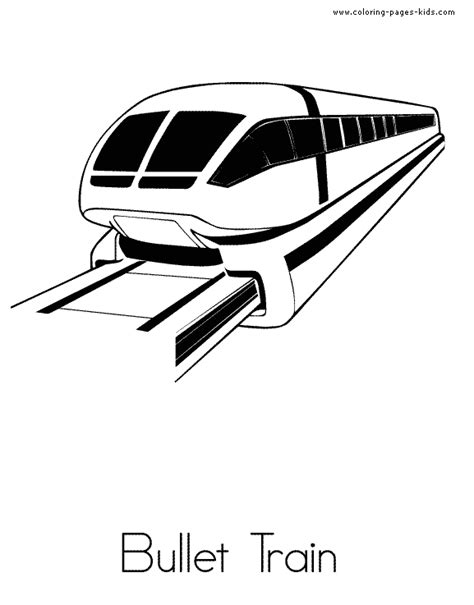 bullet train coloring page coloring pages  kids transportation