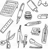 Stationery Clipart Drawing Sketch 색칠 Pencil 공부 Items School Coloring Drawings 그림 Vector 그리기 Sketches Istockphoto 출처 Pages Style Clipground sketch template