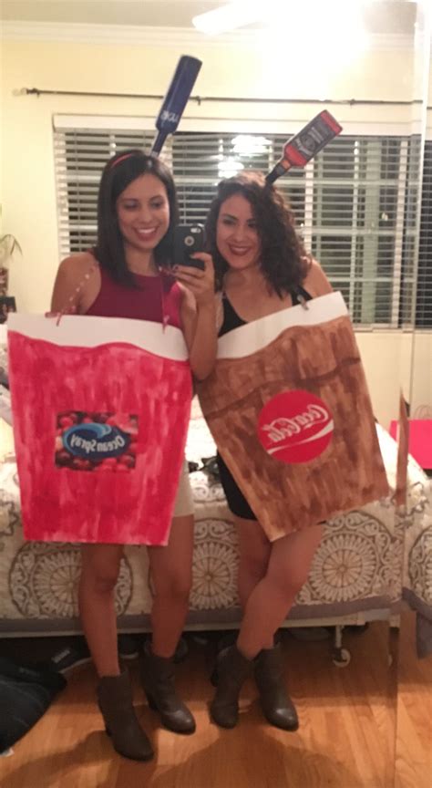 Homemade Costumes Jack And Coke And Cranberry Vodka Nailed It Kostüm