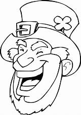 Leprechaun Coloring Face Pages Printable Color Print Template Getcolorings sketch template