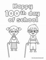 School 100 Days Coloring Pages Activities Printables Worksheet 100th Old Happy Merry Mrs sketch template