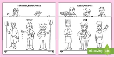 career colouring pages  children colouring sheets