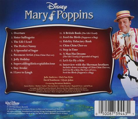 film  site mary poppins soundtrack  artists walt