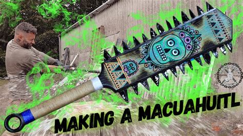 making  replica   ancient aztec weapon  macuahuitl