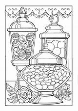 Coloring Pages Candy Food Dessert Print Colouring Printable Color Sheets Bar Gourmandises Desserts Fargelegging Adult Book Books Tulamama Google Treats sketch template