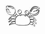 Crab Coloring Pages Cute Hermit Drawing Kids Cartoon Printables Template Getdrawings Animals Printable Clipartmag sketch template