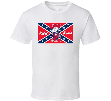 rebel man mascot confederate flag t shirt