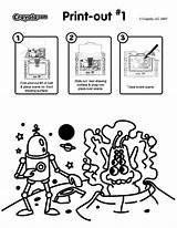 Alien Robot Coloring Pages Crayola sketch template