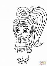Shimmer Shine Leah Getcolorings sketch template