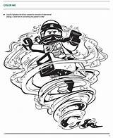 Coloring Lloyd Spinjitzu Tornado Sheet Ninjago Kick Energy Ninja Kids Now sketch template