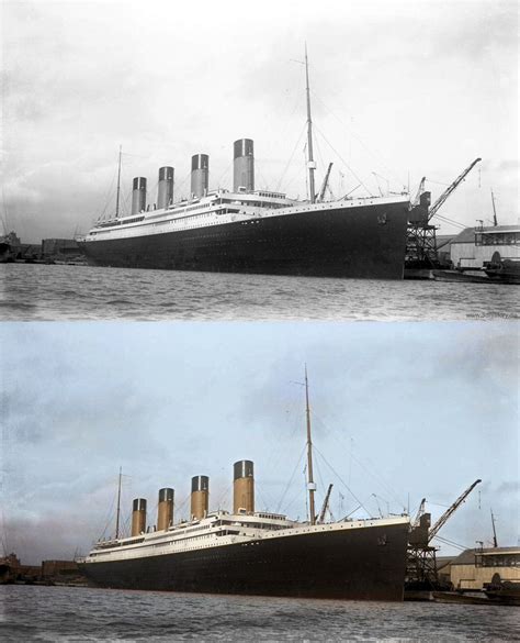 titanic  color mesmerizing colorized    ship  dreams titanic ship rms titanic