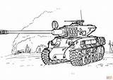 Sherman Coloring Tanks sketch template