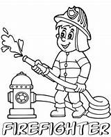 Coloring Firefighter Professions Topcoloringpages Firemen sketch template