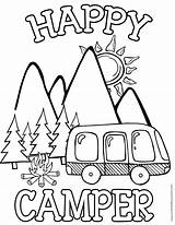 Camping Scavenger sketch template