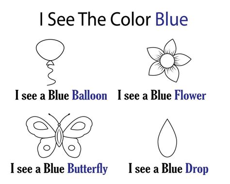 color blue printable coloring sheet