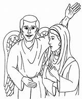 Mary Coloring Angel Gabriel Pages Jesus Clipart Bible Luke Birth Appears Sunday School Colouring Testament Foretold 26 Kids 38 Catholic sketch template