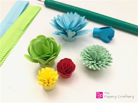 flower petal quilling strips review  papery craftery