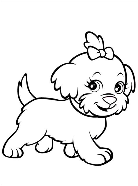dog girl animals adult coloring pages