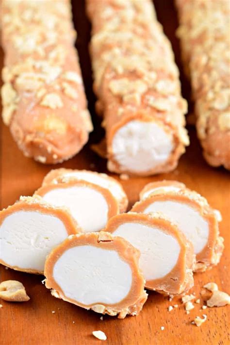 salted nut roll   soft center wrapped  chewy caramel  salty