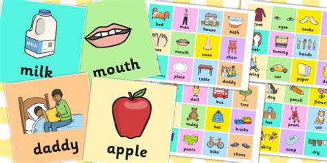 baby  words flash cards pack parents birth