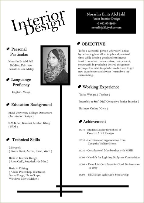 resume   interior designer resume  gallery