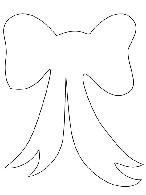 large bow template stencil printable  diy sewing applique