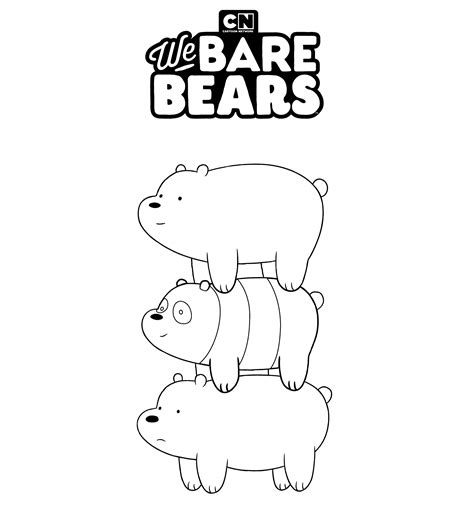 bears  coming home catch  bare bears   coloring page
