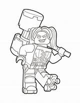 Lego Dc Color Villains Super Harlequinn Brickshow Pages Coloring sketch template