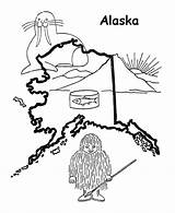 Alaska Coloring Map State Pages Printables Usa Printable Kids Color Seal Outline Print Popular States Go Getcolorings Coloringhome sketch template