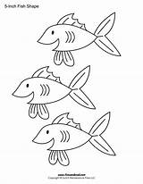 Fish Template Printable Templates Shape Cutouts Coloring Drawing Kids Shapes Blank Printables Preschool Clipart Pages Library Reef Coral Inch Drawings sketch template