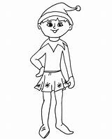 Elf Coloring Shelf Pages Buddy Christmas Sheets Girl Printable Colouring Elves Color Female Kids Clipart Sheet Drawing Print Getcolorings These sketch template